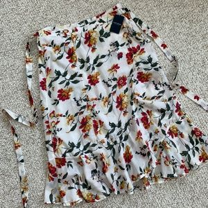 NWT Lucky Brand Wrap-around Print Skirt Sz L
